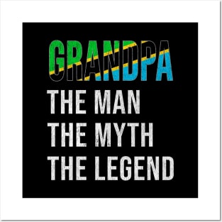 Grand Father Tanzanian Grandpa The Man The Myth The Legend - Gift for Tanzanian Dad With Roots From  Tanzania Posters and Art